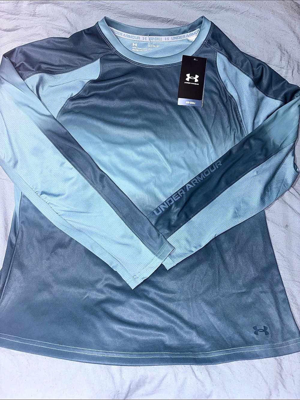 Under Armour Women’s UA Iso-Chill Shore Break LS Long Sleeve UPF 50 Blue - XL N
